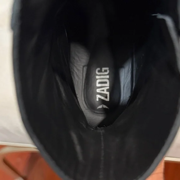 Zadig & Voltaire Black Patent Leather Ankle Boots - Picture 5 of 8